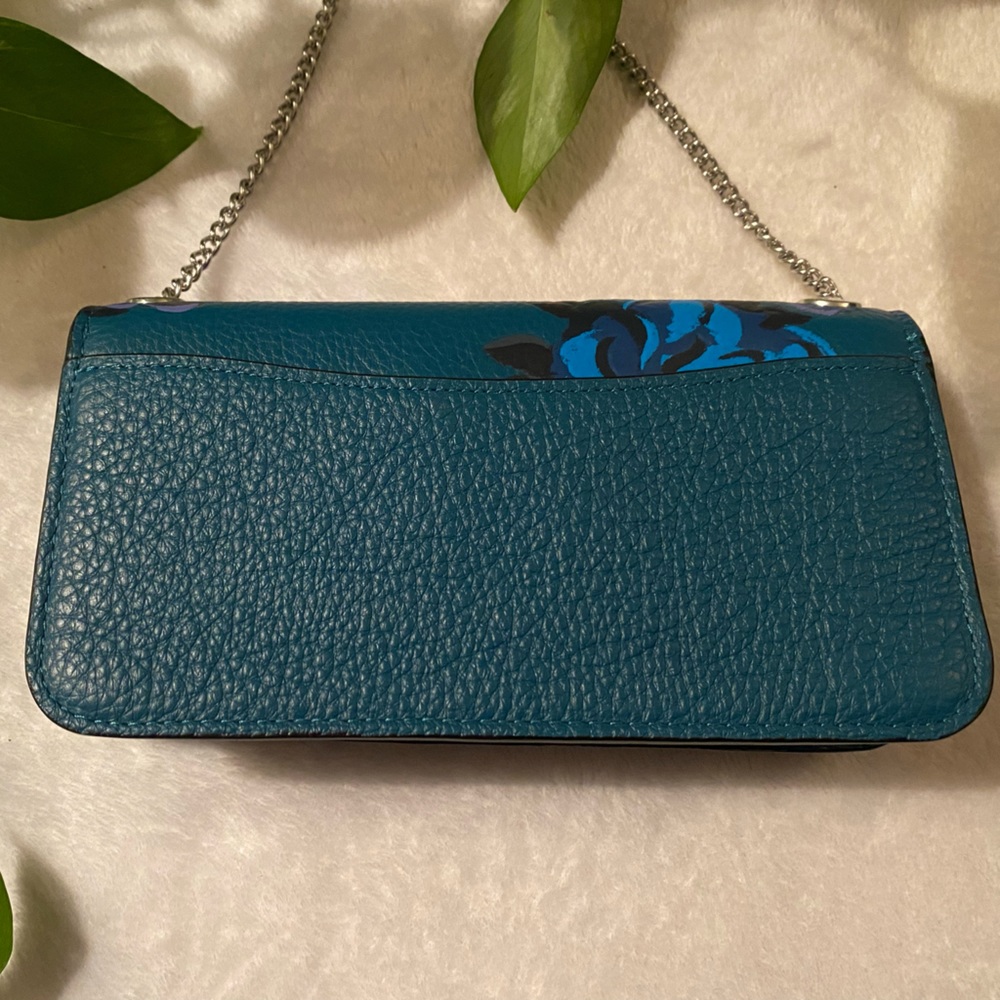 *SOLD* COACH Morgan Crossbody Turquoise with Jumbo Floral Print - Picture 2 of 14
